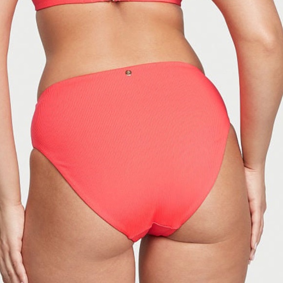 🆕 VICTORIA'S SECRET VS SWIM HIGH WAIST FULL COVERAGE CORAL BIKINI BOTTOM S 4-6 - Picture 2 of 16
